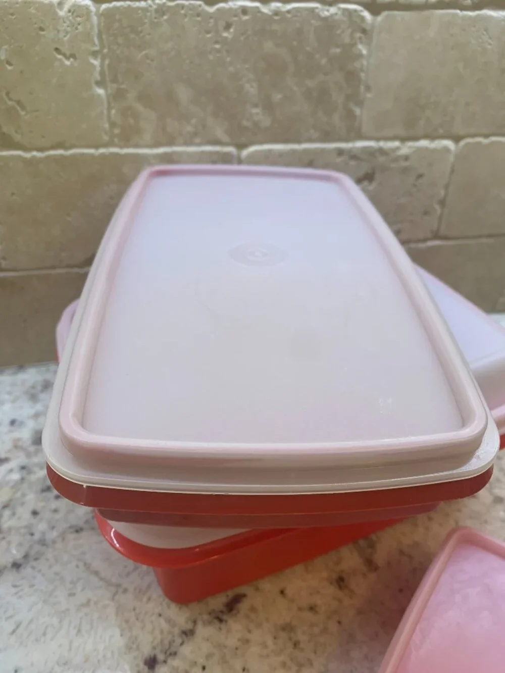 Tupperware Set of 3 containers Paprika